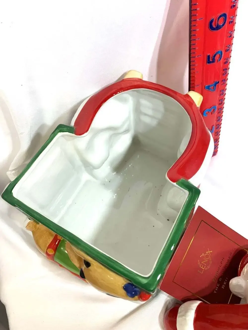 Santa’s Workbench Lenox with Rudolph cookie jar